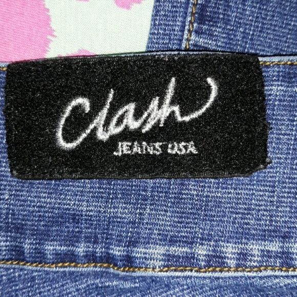 Clash‎ Jeans Boot Cut Snap Buckles at Waist Size 1 - Picture 4 of 8